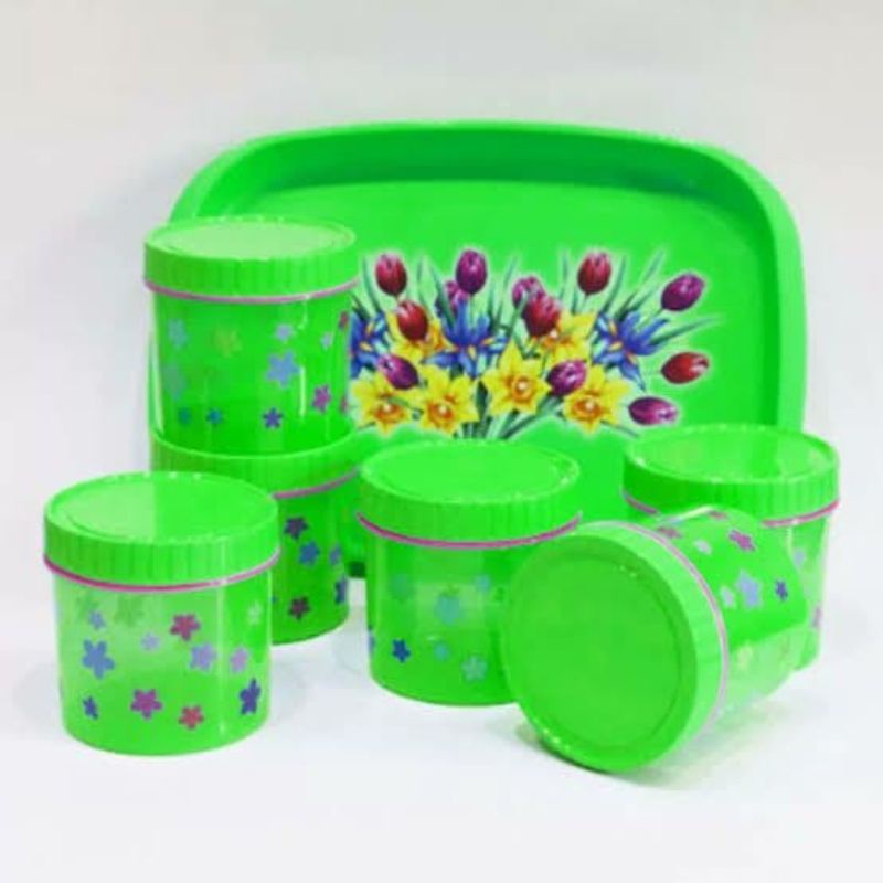 Calista Tonam Toples Kue Set 7 in 1 Hijau