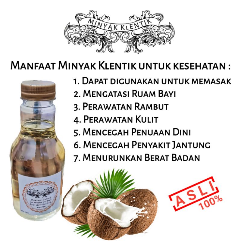 

Minyak Goreng / Minyak Kelapa 250 ml Murni 100 % / Klentik / Lentik