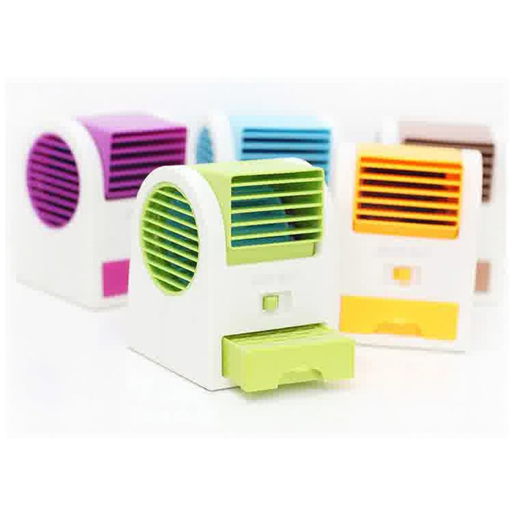 Kipas Angin AC Mini Fan Portable / Double Blower USB Fan