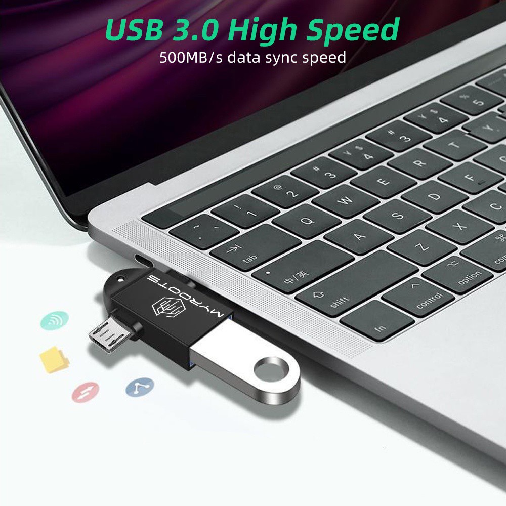 OTG CONVERTER MR-OT02 2 IN 1 USB 3.0 MICRO USB DAN TYPE C - MYROOTS