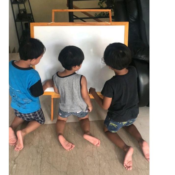 

[PRODUK Q7SBP] Papan Tulis 60x80 / white board ukuran besar+ standing gratis spidol+ penghapus NI9