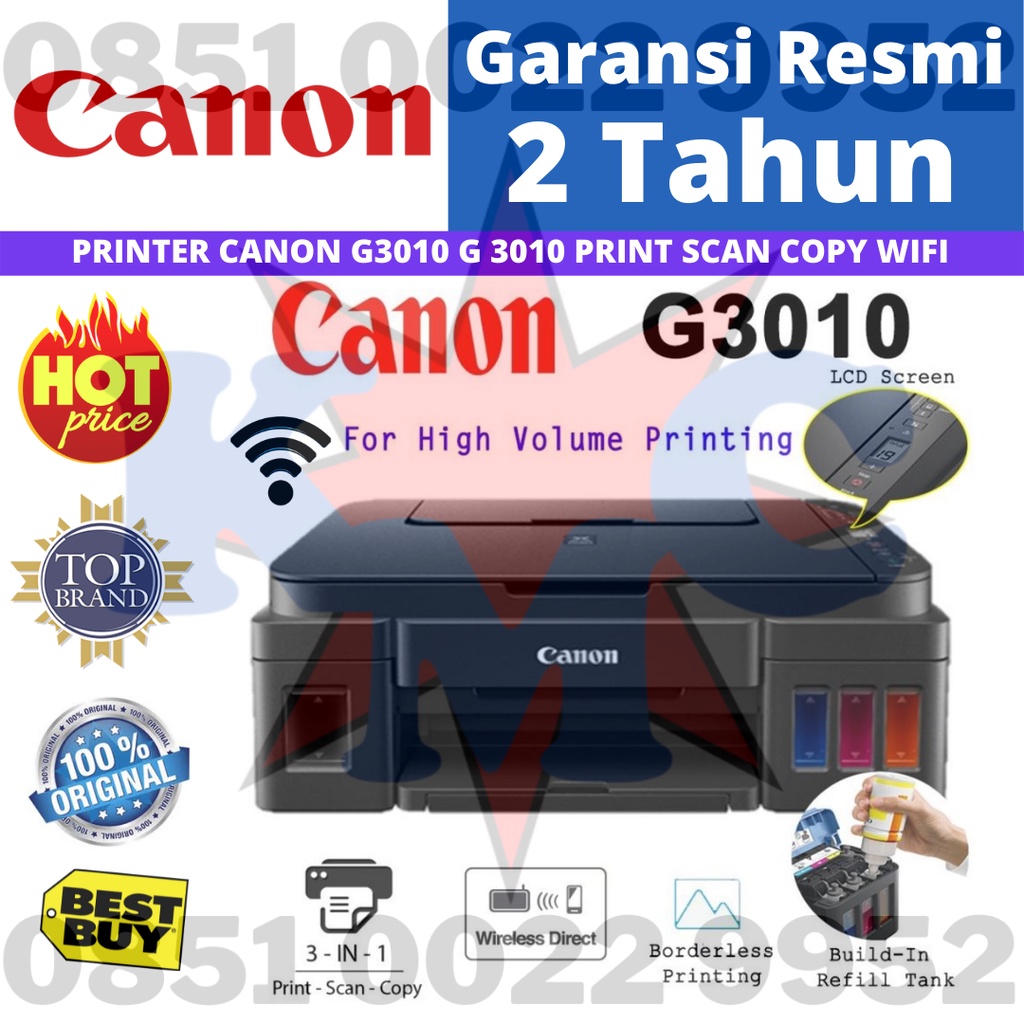 Canon Pixma G-3010 G3010 G 3010 Print Scan Copy Wifi