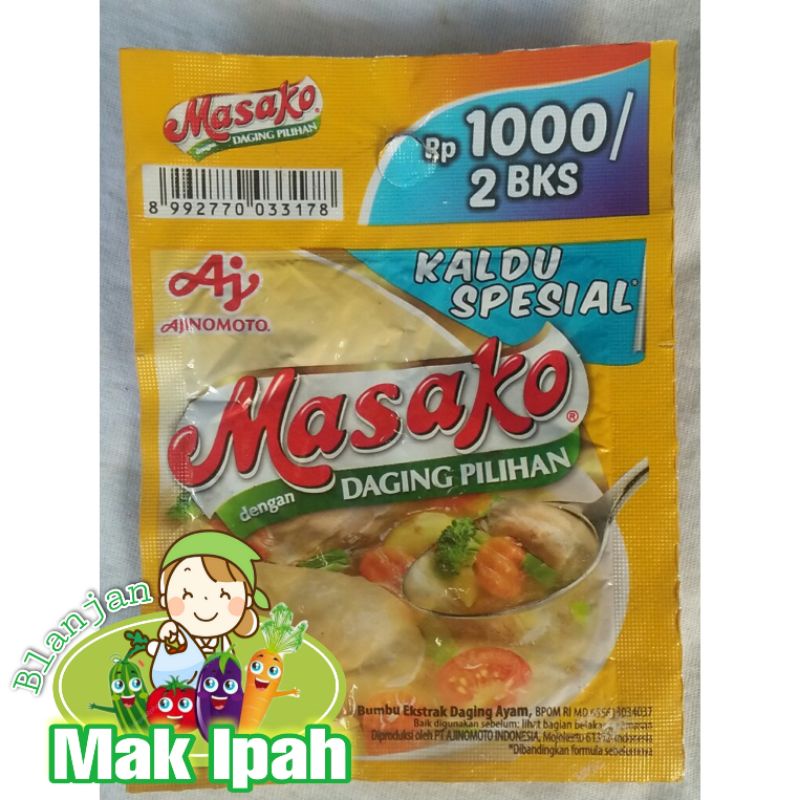 

Mak ipah MASAKO AYAM/SAPI/3 BJI HARGA DUA RIBU/27 GRAM