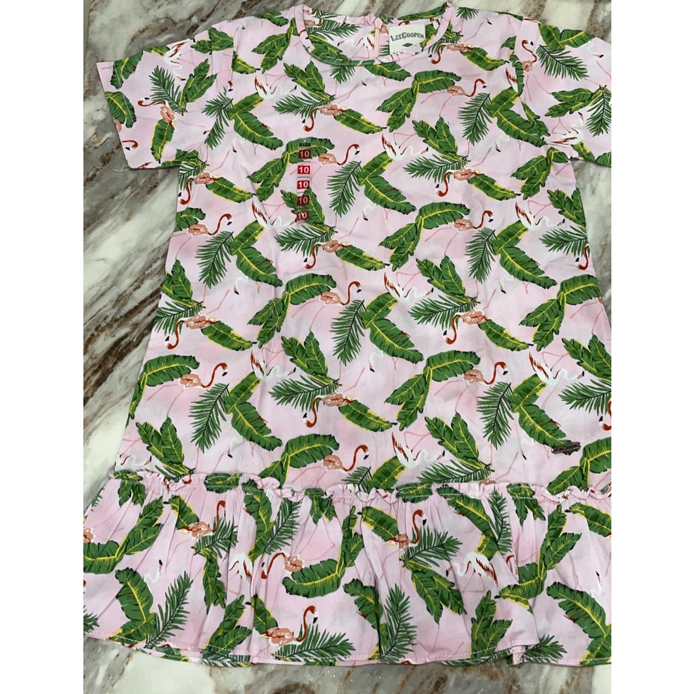 Baju Kaos LEE COOPER Baju COTTON COMBED Tshirt Premium Flamingo  Pink Anak Perempuan 10-12 tahun