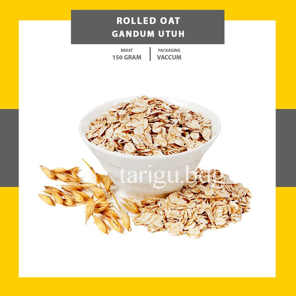 ROLLED OAT 100GR - GANDUM UTUH GANDUM KASAR - ROLL OAT MPASI - FLASKES OAT CACAH - OVERNIGHT OAT