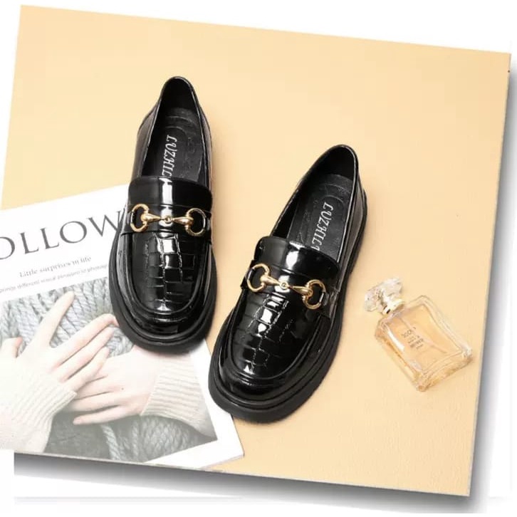Sepatu Loafers Croco Glosy ZIZY Premium CRC 0202