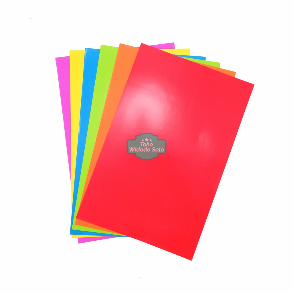 

Stiker Folio Warna Warni Stok Lama Murah Sticker Dof Ukuran F4 - 1 Lembar