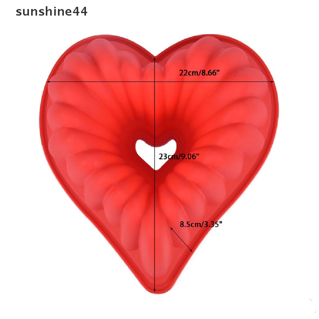 Sunshine Cetakan Kue / Jelly DIY Bentuk Hati Bahan Silikon