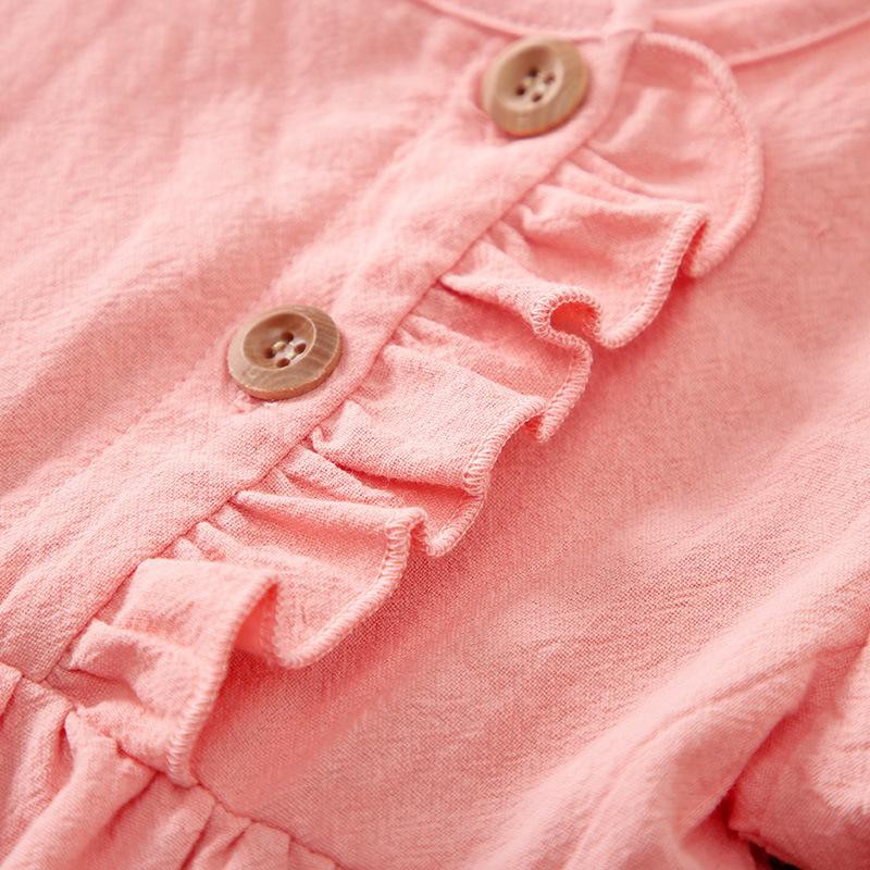 Baju bayi perempuan Import Terlaris bahan linen Adem jumper baby perempuan pink