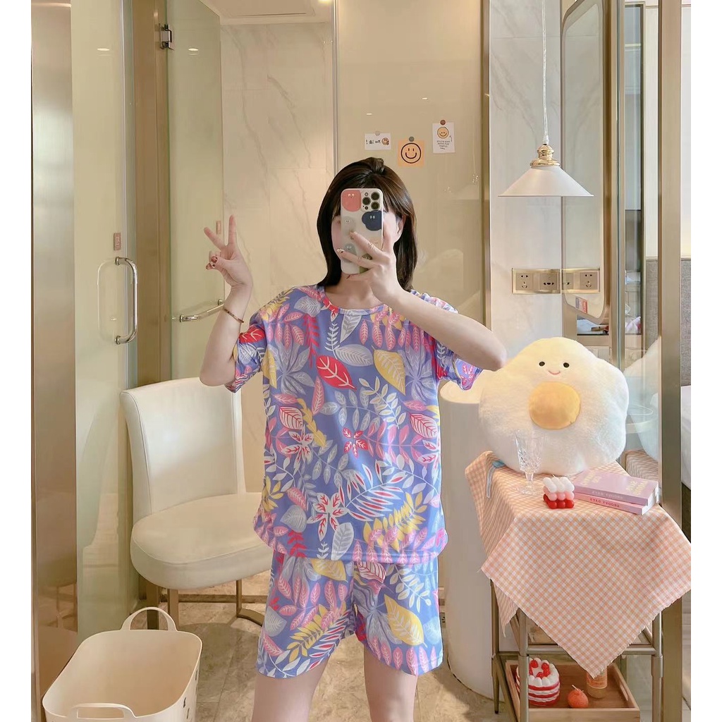 PIYAMA BAJU TIDUR WANITA CP PP IMPORT SANTAI BAHAN KAOS SPANDEKS-HC 39