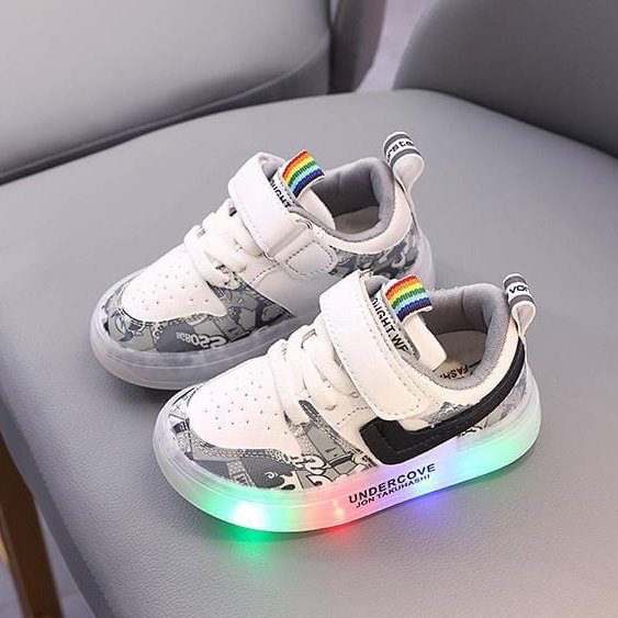 Cove Sepatu LED Anak Sneakers Anak Size 21-30 Usia 1-5 Tahun