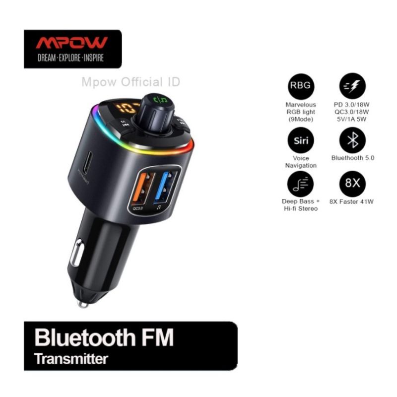 VTIN FM Transmitter Bluetooth forCar GEBH466AD ( Upgraded Version )