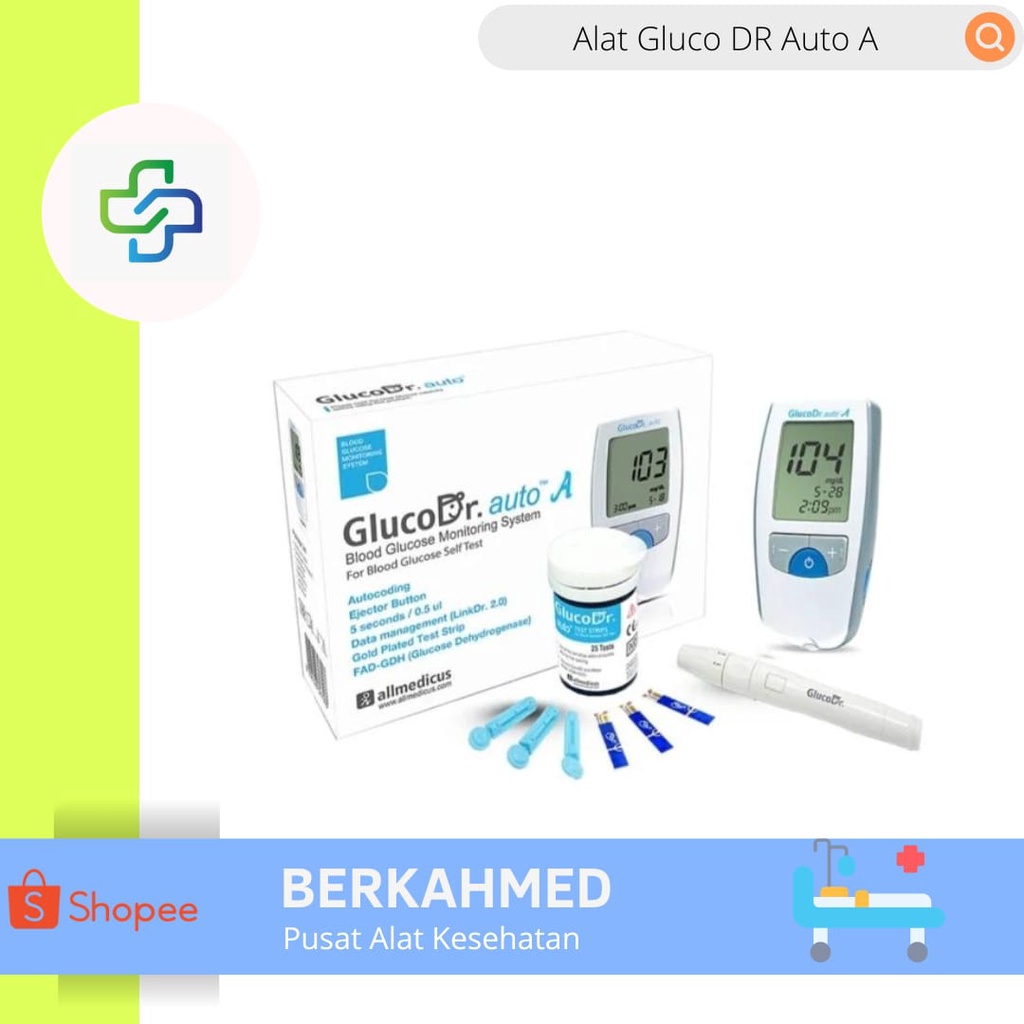 Test Gula Darah - Alat Test Gula Darah Gluco DR BONUS 25 Strip