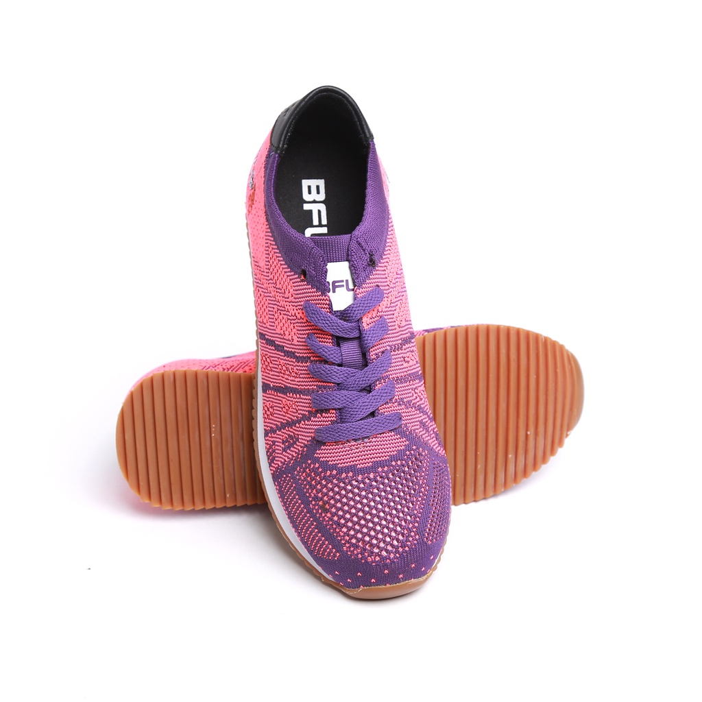BFLY Sepatu Sneakers Wanita Casual Sporty Knit JAZZ HOT PINK/PURPLE