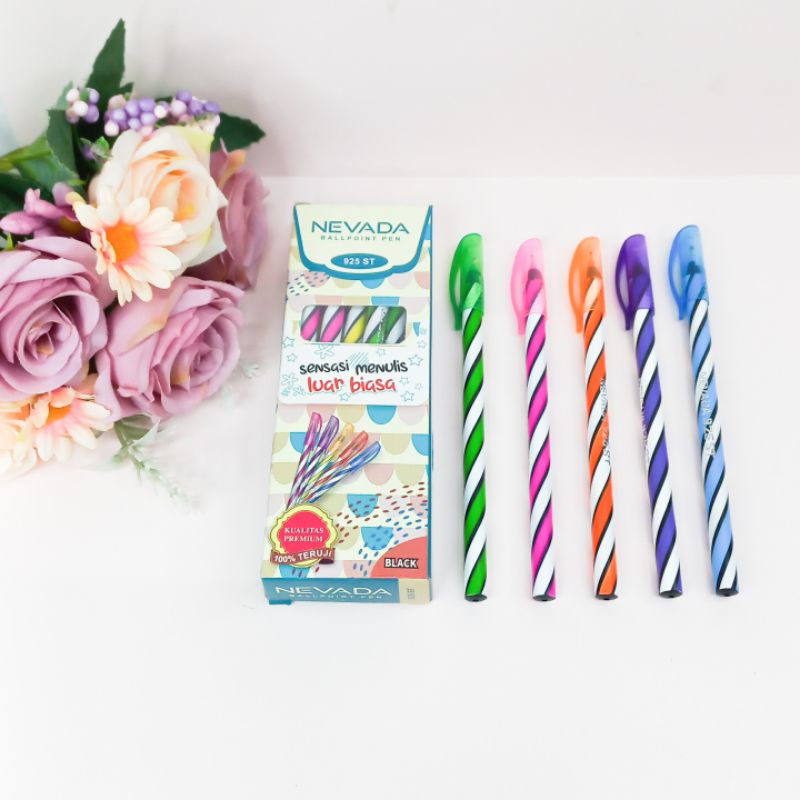 Pulpen Nevada isi 12pcs  Ballpoint Nevanda sensasi Menulis