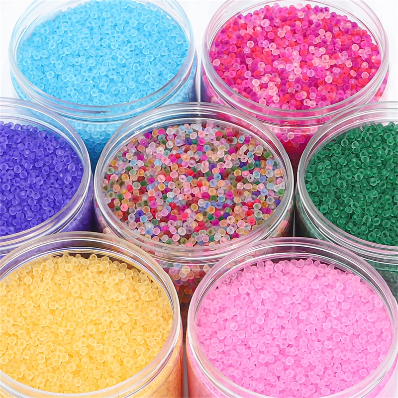 220pcs Manik-Manik Kaca Frosted Matte Ukuran 3mm Untuk Membuat Perhiasan