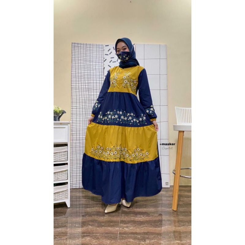 GAMIS  CRYSTAL BORDIR TUYOBO  //GAMIS SIMPEL //FASHION MUSLIM