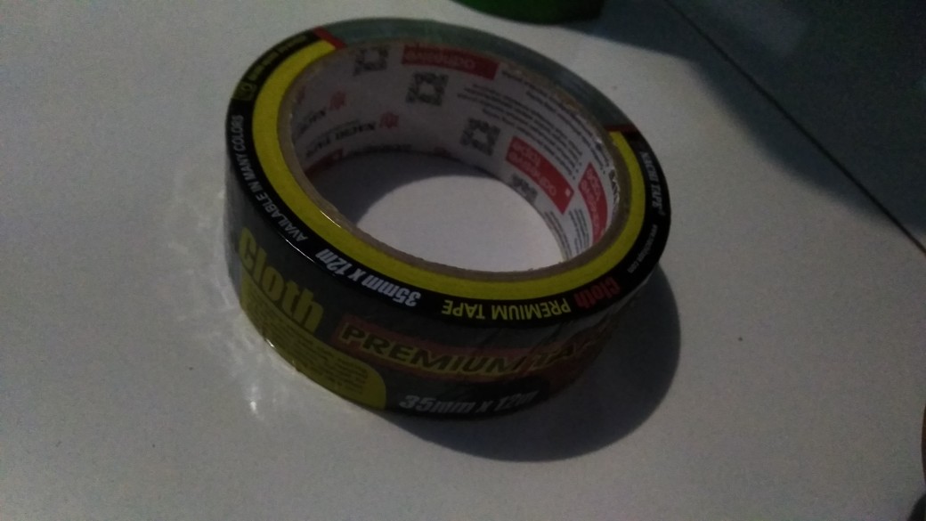 Plakban / Lakban Nachi Linen Kain 1 1/2 Inch 35mm Hitam / Roll