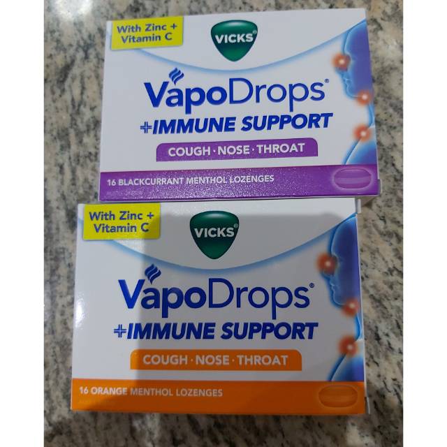 Vicks vapodrops vapo drops + immune support