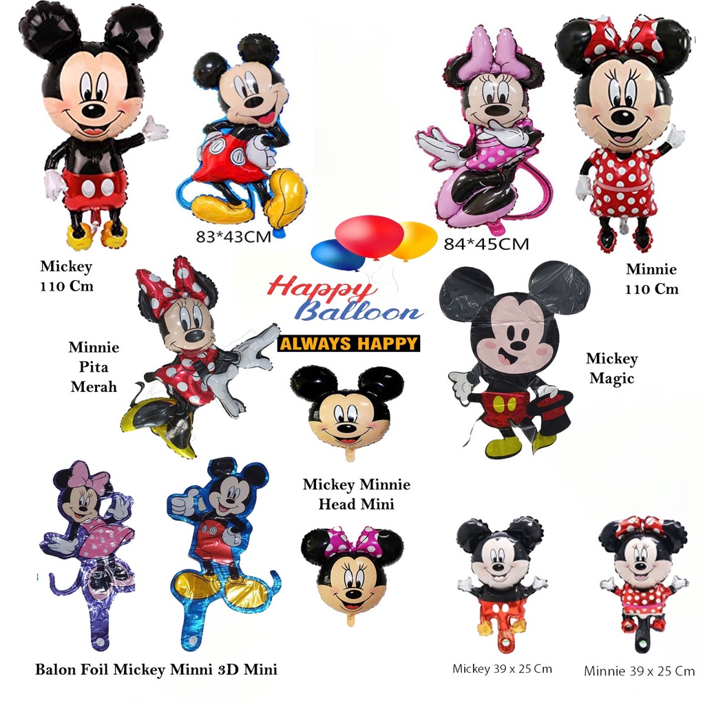 Balon Foil Mickey Minnie / Balon Mickey minie / Foil Mickey Minnie Jumbo