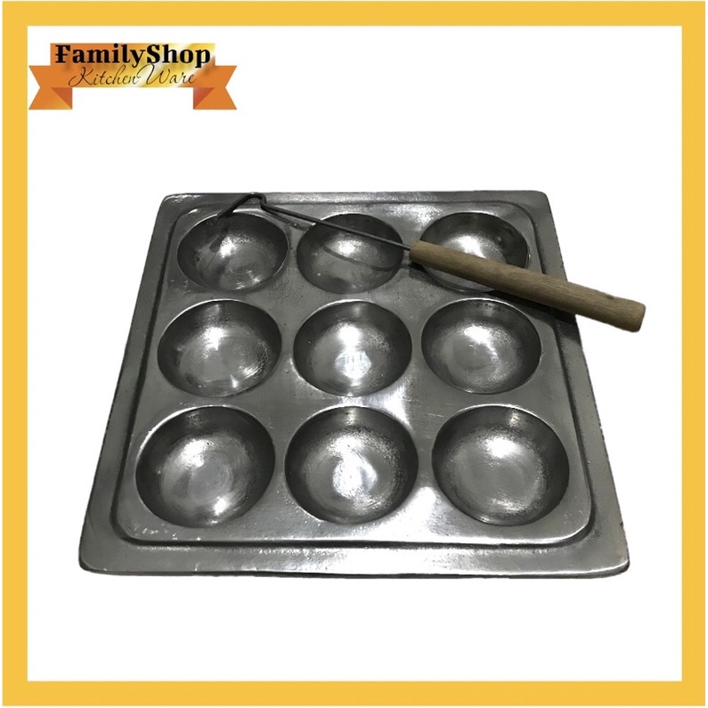 Cetakan Martabak mini 9 lubang Cetakan Kue Lumpur