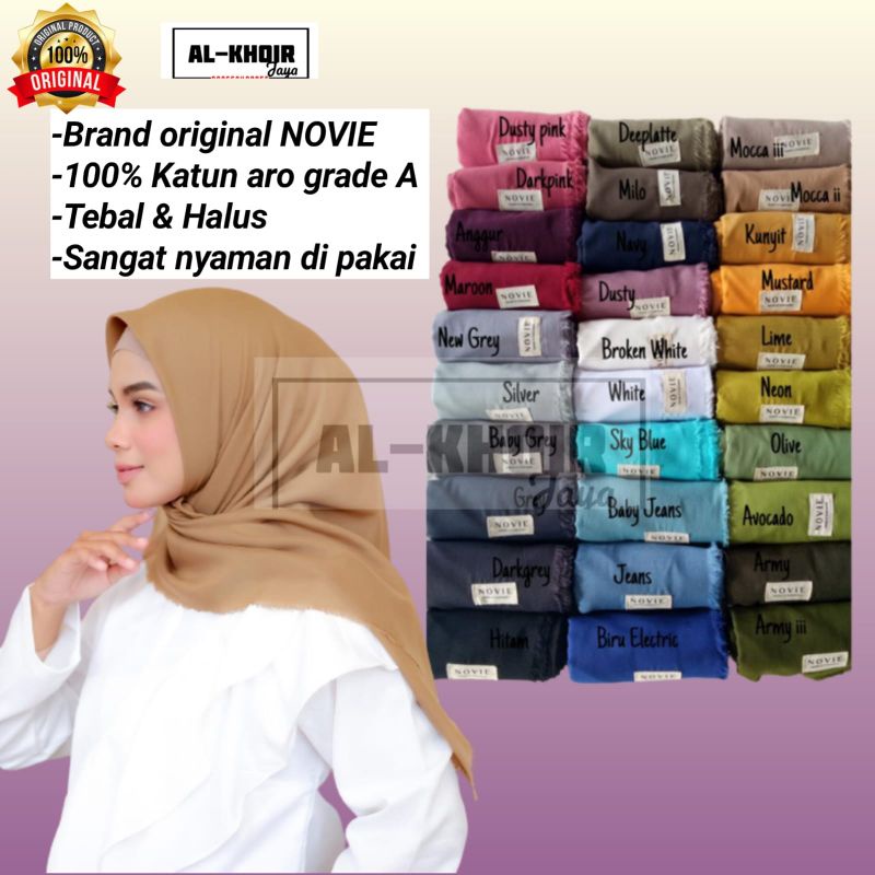 Hijab novie jilbab cewek krudung dewasa Rawis Novie Fashion wanita Rawis Jepara Jilbab segiempat jil