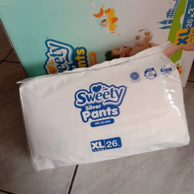Sweety silver pants xl26 kemasan e-commerce