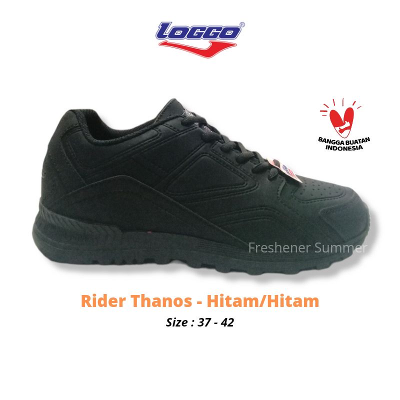 Sepatu Loggo Rider Thanos Sekolah Pria Dewasa - Hitam/Hitam