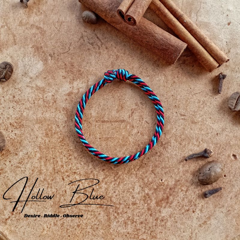 Gelang Hollow Blue / Gelang Cowok / Gelang Simple / Gelang Couple / Gelang Khas Bali / Gelang Kaki / Gelang Pria / Gelang Pria Murah / Gelang Cowok / Gelang Tridatu Pasupati Bali / Craft Dewata