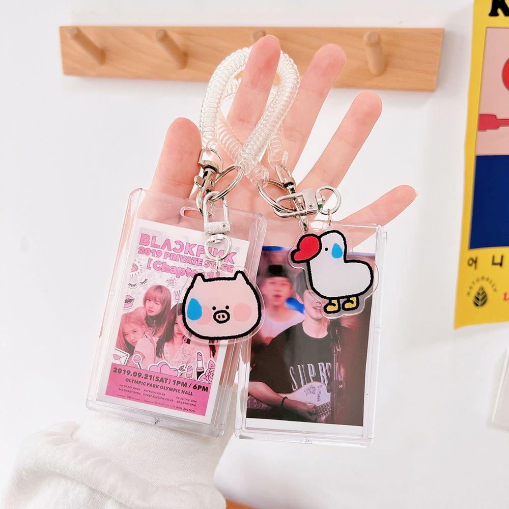 Populer Kpop Photocard Holder Acrylic Portable Anti Air Transparan Bening Lengan Photocard