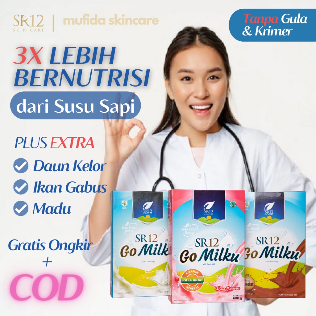 Jual SR12 Gomilku Susu Kambing Etawa Bubuk Susu Tinggi Kalsium Tanpa