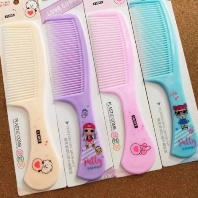 HARGA 1PCS!!! Sisir Rambut Gagang Motif Karakter