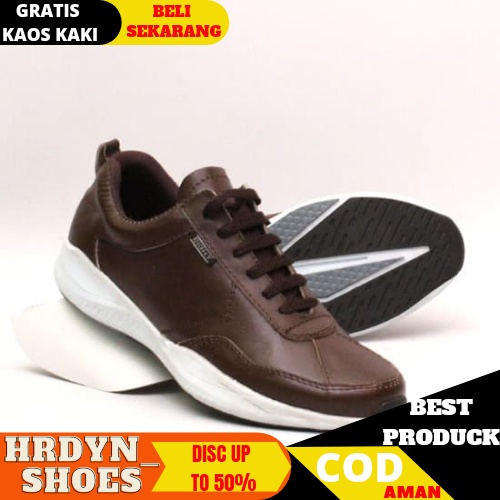 Sepatu Sneakers Kulit Pria Sepatu Casual Formal Cwok Import Terbaru Desain Trendy Kerja Kantor Nyaman Ori