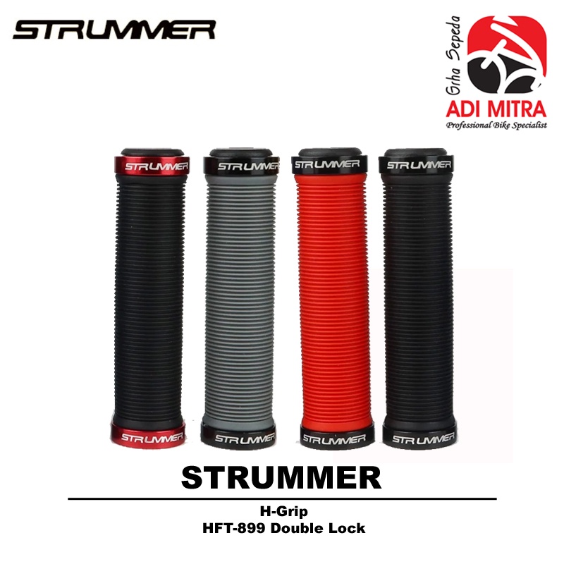 Hand Grip Strummer HFT-899 Handle Grip Sepeda | Lock Grip MTB Roadbike | Double Lock | hanspat