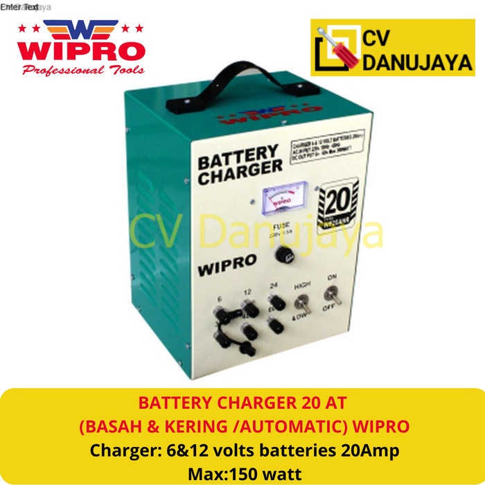 Battery Batrai Ces Aki Batrai Baterai Charger Ces Cas / Cas Aki Ces Baterai 20 Ampere WIPRO WP20AHR 