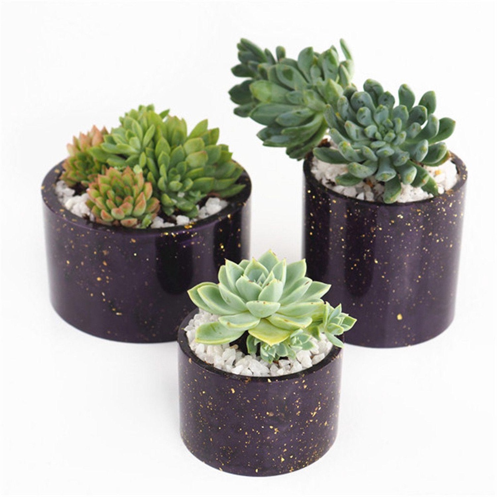 Suyo Cetakan Nampan Resin Kristal DIY Membuat Perhiasan Alat Casting Pot Bunga Succulent Flower Pot