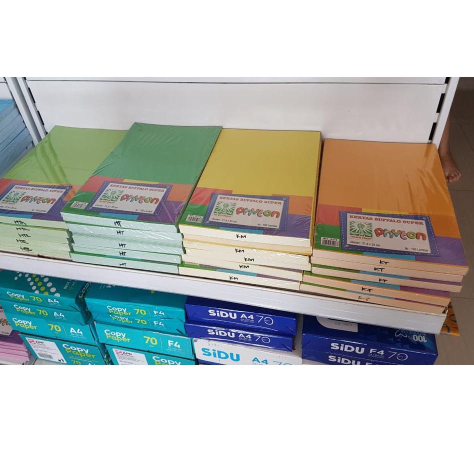 

hjik277 [ATK] - Kertas Buffalo PHYTON Polos F/100 - 1 Pak isi 100 Lembar Stock Terbatas