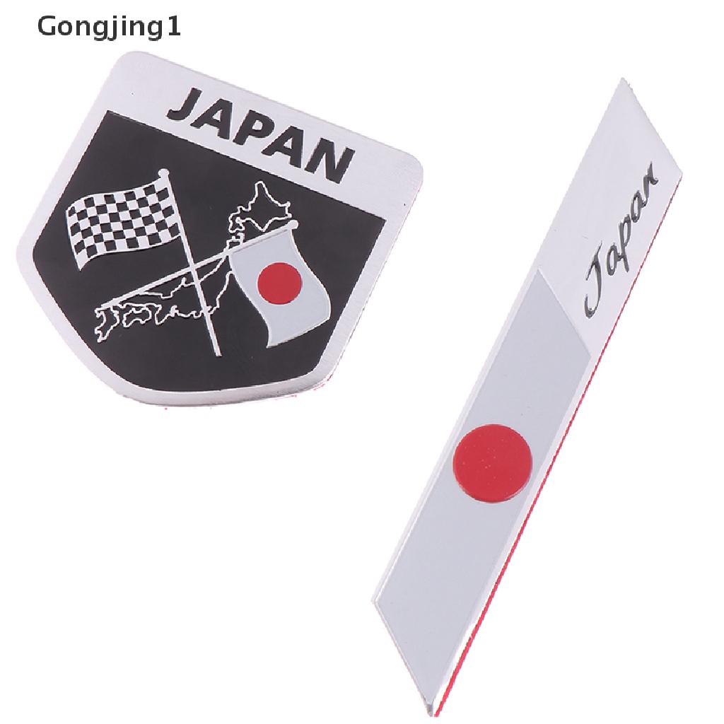 Gongjing1 1Pc Stiker emblem logo Bendera Jepang Bahan alloy Untuk Dekorasi Mobilmotor