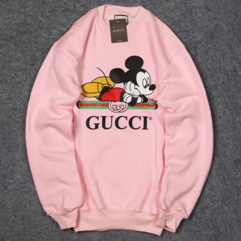 gucci mickey mouse hoodie pink