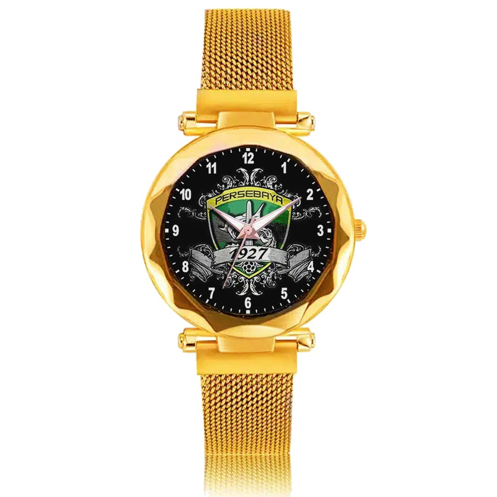 Jam Tangan Wanita Custom - Bonita PERSEBAYA MOTIF 10 Free Box &amp; Batre Cadangan