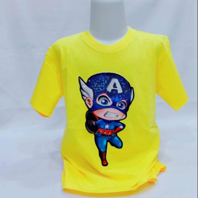 Kaos anak laki- baju anak superhero bisa nyala