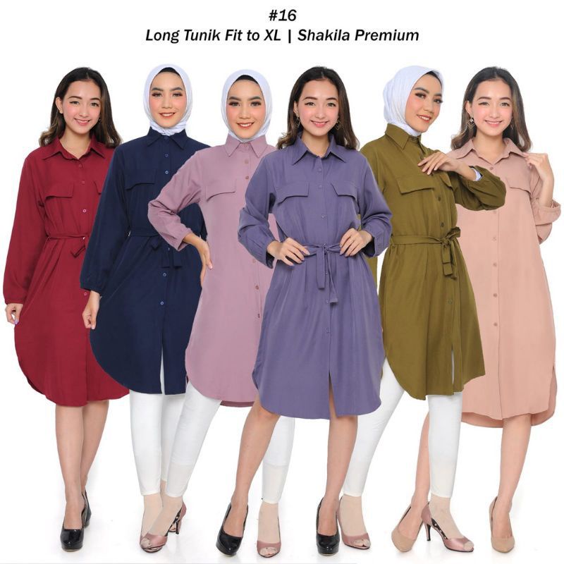 TUNIC REMPEL FULL KANCING MOSCREP PREMIUM//FASHION WANITA