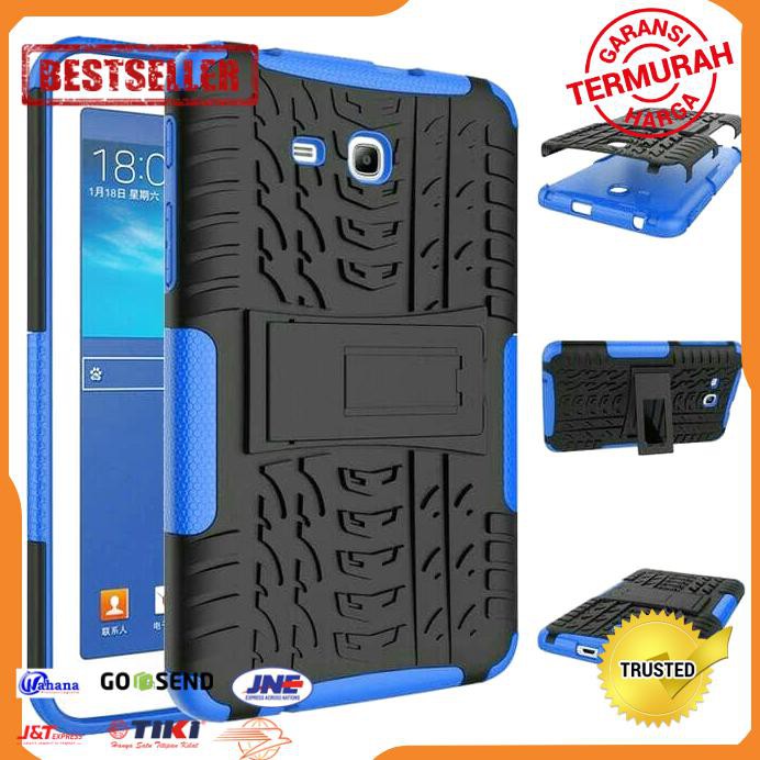 CASING HP SAMSUNG TAB3 TAB 3 LITE T110 3V RUGGED ARMOR KICKSTAND