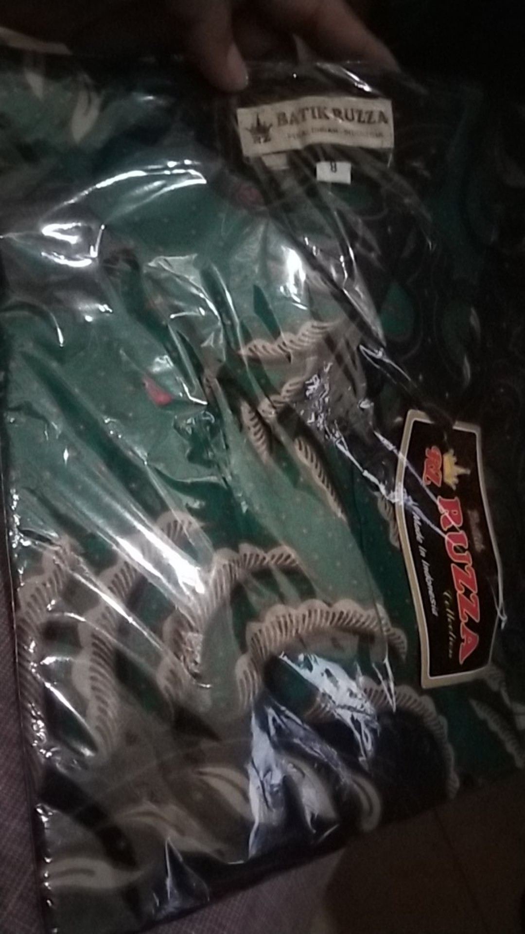 Ruzza Batik Anak Ukuran 0-15 Tahun Kemeja Motif Ulir Biru Baju Laki-laki / Cowok