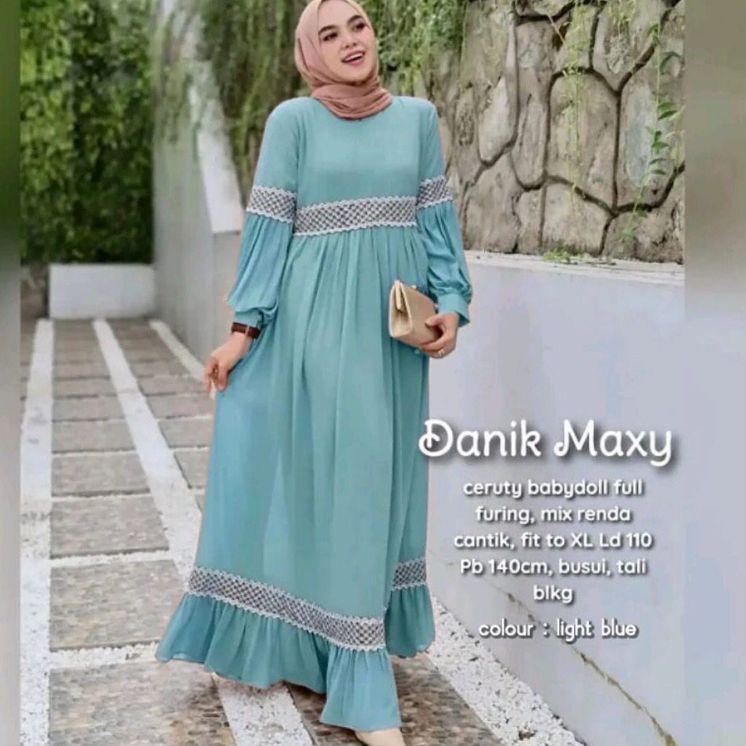Sangat Nyaman.. Dress Ceruty Babydoll Terbaru 2022 Danik Maxi Wd Baju Polos Dress Wanita Terbaru Gam