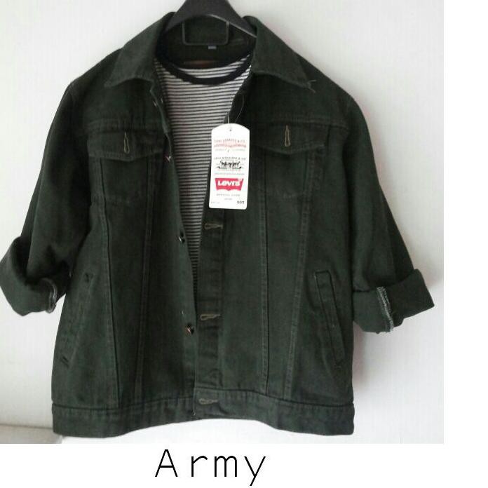  HARGA ECERAN Jaket  Jeans  Hijau Army Army Jacket 