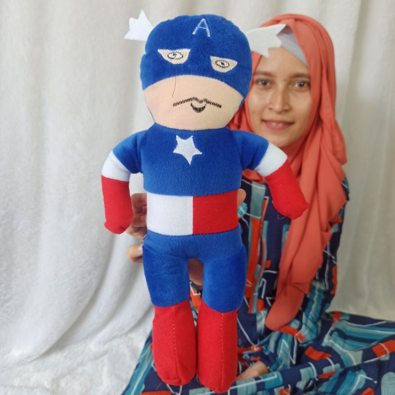 boneka super Hero CAPTAIN AMERIKA OBRAL 30Cm kapten