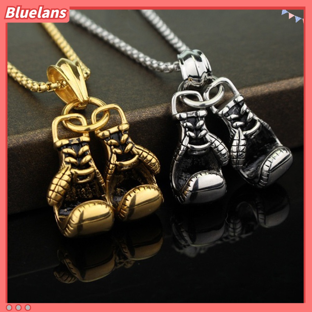 Kalung Rantai Dengan Liontin Sarung Tangan Tinju Untuk Pria