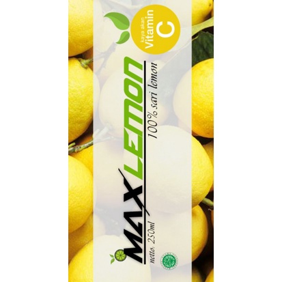 

MAX LEMON, 100% LEMON MURNI COCOK UNTUK DIET SERTA MENJAGA KESEHATAN