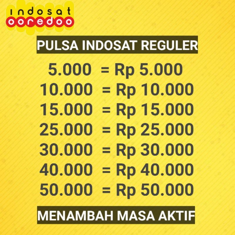 BTKNDYA11 - PULSA INDOSAT 10K 20K 30K 100K BTKNDYA11